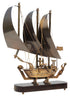 Brass Table Ship With Wooden Base 1.59kg